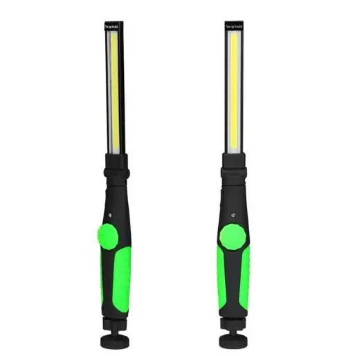 Green USB заряжаемый портативный фонарик Встроенный COB фонарик крюк подвесной светильник перезаряжаемый COB светодиодный тонкий рабочий свет для ремонта автомобиля - Мощность в ваттах: Green