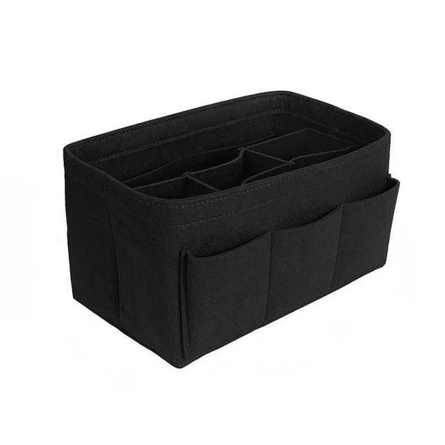 34x18x17cm Сумка для хранения из войлочной ткани, органайзер, органайзер для макияжа, мульти-карман, дорожная сумка, переносная женская косметичка, сумки для хранения - Цвет: 34x18x17cm