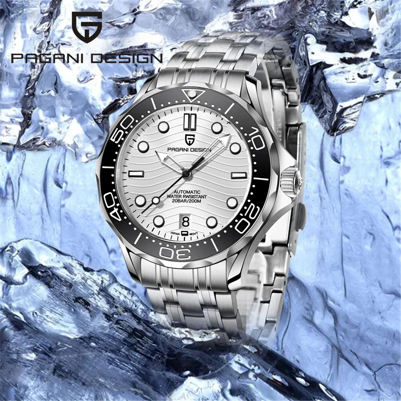 

New PAGANI DESIGN Original Men's Watches Fashion Automatic watch men mechanical wristwatch NH35 100M Waterproof Reloj Hombre