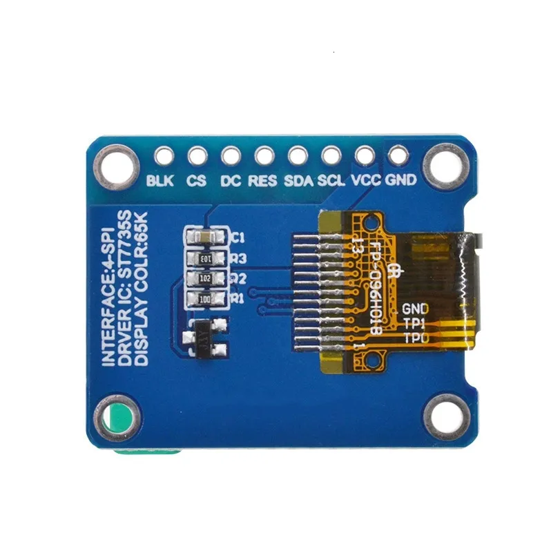 Большой TFT дисплей 0,96/1,3 дюймов ips 7P SPI HD 65K полноцветный ЖК-модуль ST7735 Привод IC 80*160(не OLED) для Arduino