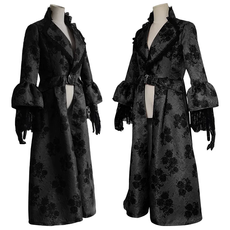 Средневековый Костюм для Хэллоуина черный костюм в стиле стимпанк Женская