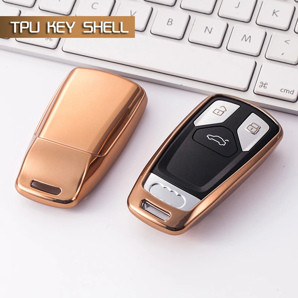 Smart 3 Button Car key wallet case For Audi A4 A4L Allroad B9 Q5 Q7 TT TTS 8S 4m A5 A6L QT S5 S7 8S S4 8W RS Auto Part
