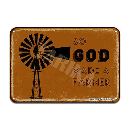 

So God Made A Farmer Iron Poster Painting Tin Sign Vintage Wall Decor for Cafe Bar Pub Home Beer Decoration Crafts