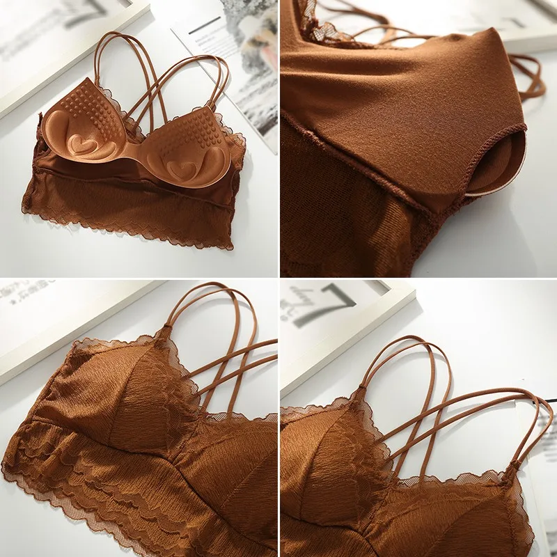 

Women Lace Bras Beauty Back Underwear Female Sexy Bralette Female Wireless Bra Seamless Lingeries