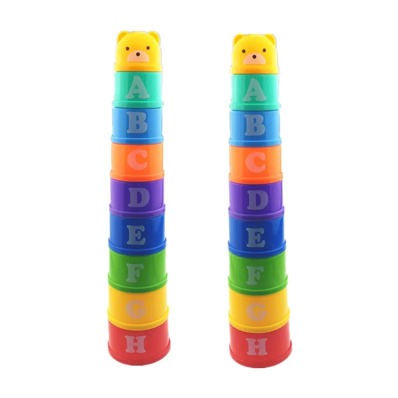 

2 компл./лот Развивающие детские игрушки для детей в возрасте от 6 месяцев + цифры, буквы Foldind стек башня из чашек детей раннего разведки
