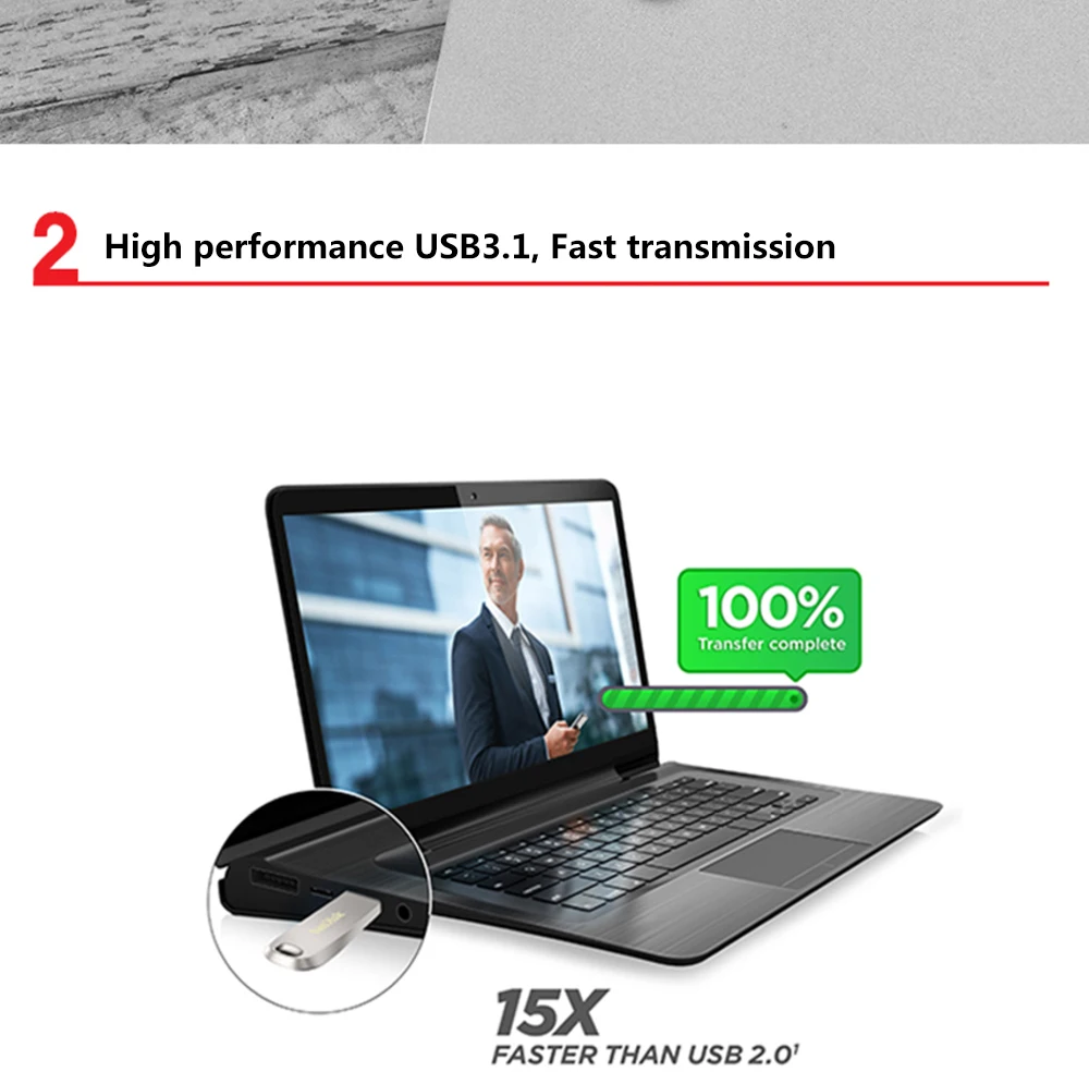 Флеш-накопитель USB SanDisk 32 ГБ, USB3.1, флеш-накопитель 16 ГБ, 64 ГБ, 128 ГБ, CZ74, 150 Мб/с, флеш-накопитель, USB флешка для ноутбука