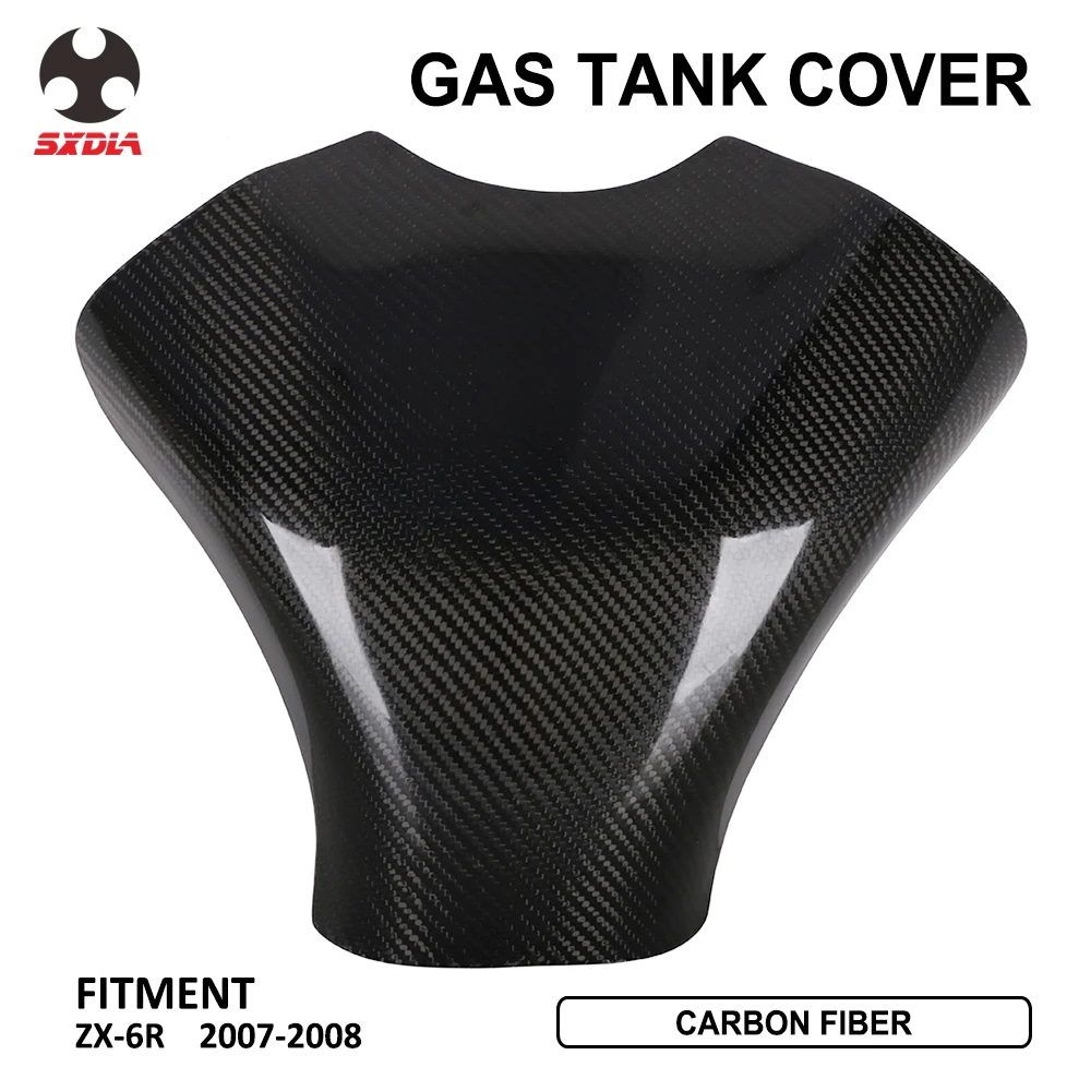 На дороге мотоцикл Черный углеродного волокна масла Топливный бак газа Защита