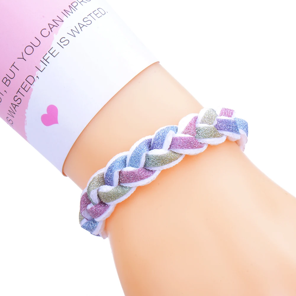 10 шт./лот кружевной ручная работа голографический темный отражающий свет браслет