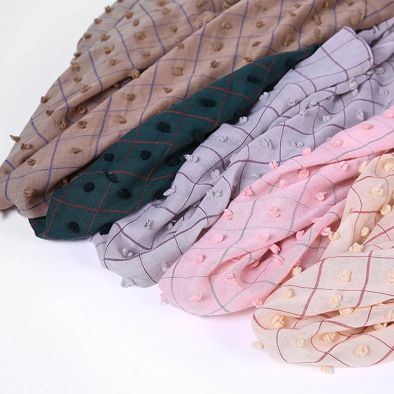 

Plain Cotton Hijab Scarf Women Muslim Plain Shawl Fashion islamic Head Scarf Solid Headband Wraps Female Pashmina Long Scarves