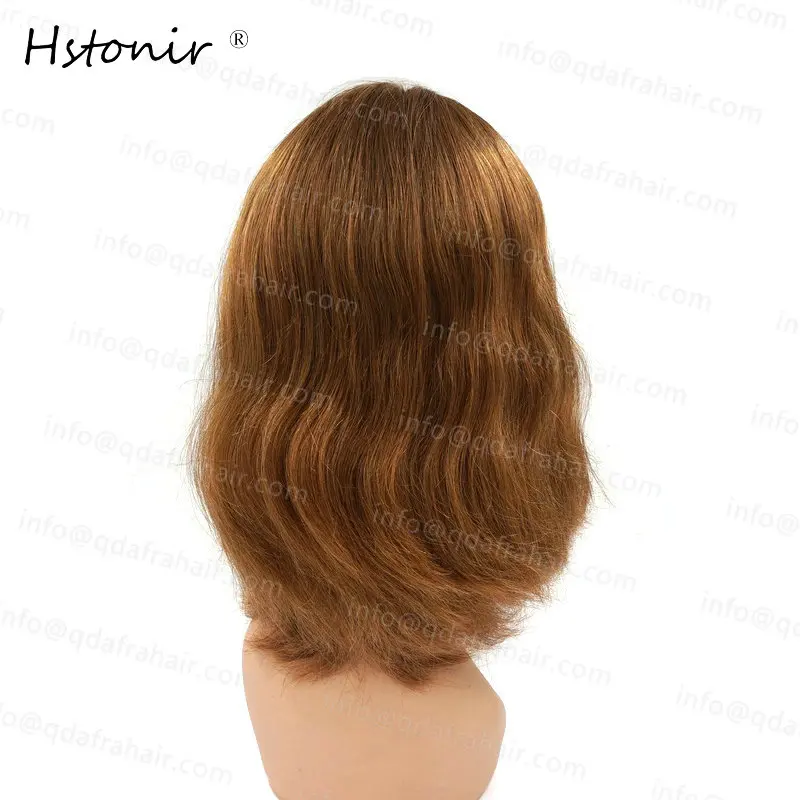 Hstonir 30 # Кошерный парик сертификат европейские волосы remy с челкой естественного