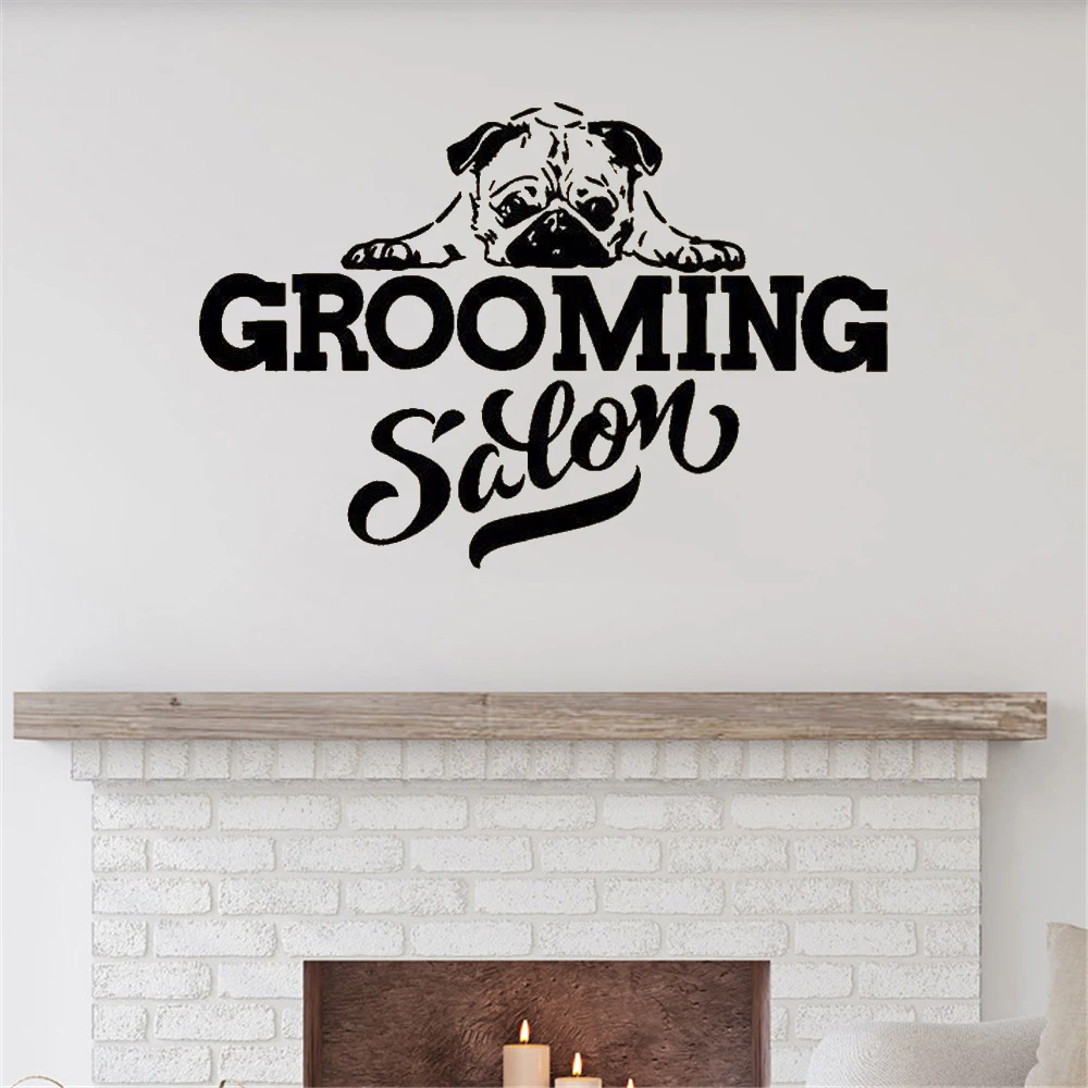 

Purity Dog Wall Stickers For Pet Grooming Salon Pet Shop Wall Art Decals Vinyl Home Decor Removable Wallpaper dw11108