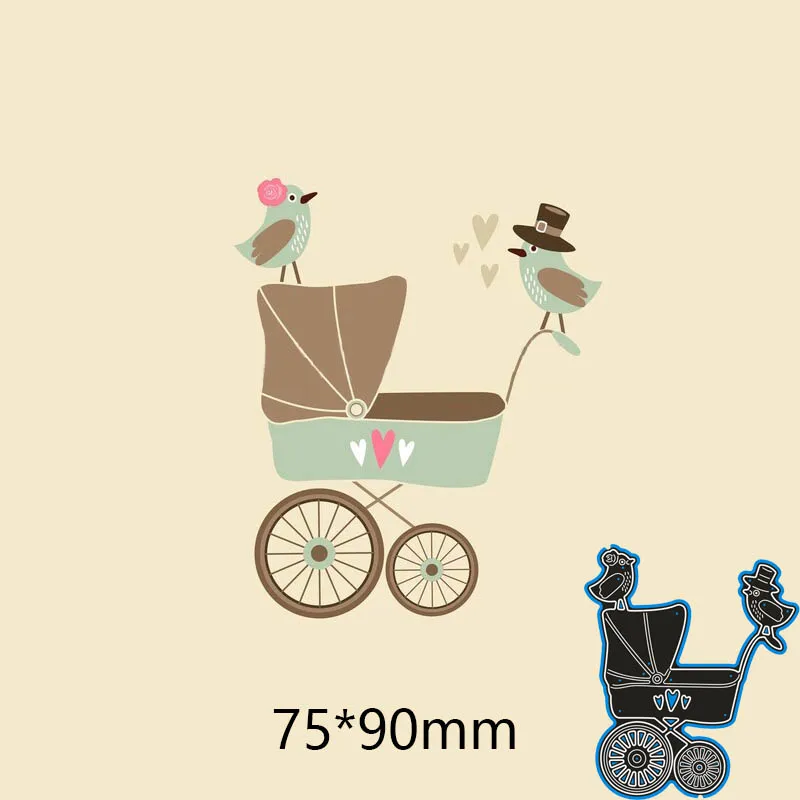 

Металлические Вырубные штампы, детская коляска, птица, новинка, скрапбукинг, украшение для бумаги, тиснение, «сделай сам», бумажная карточка...