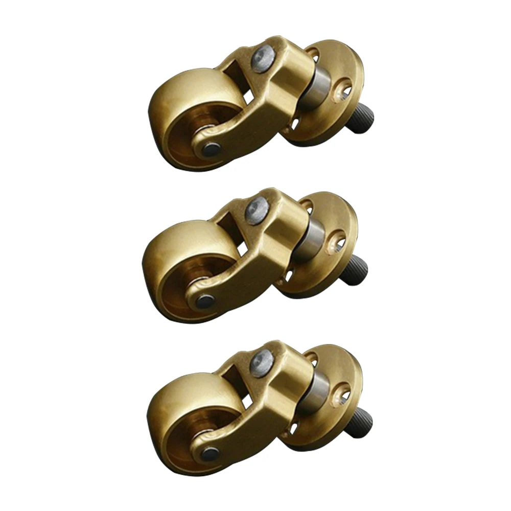 4 шт./лот полированный Твердый латунный дюбель штифт вращающийся ролик для