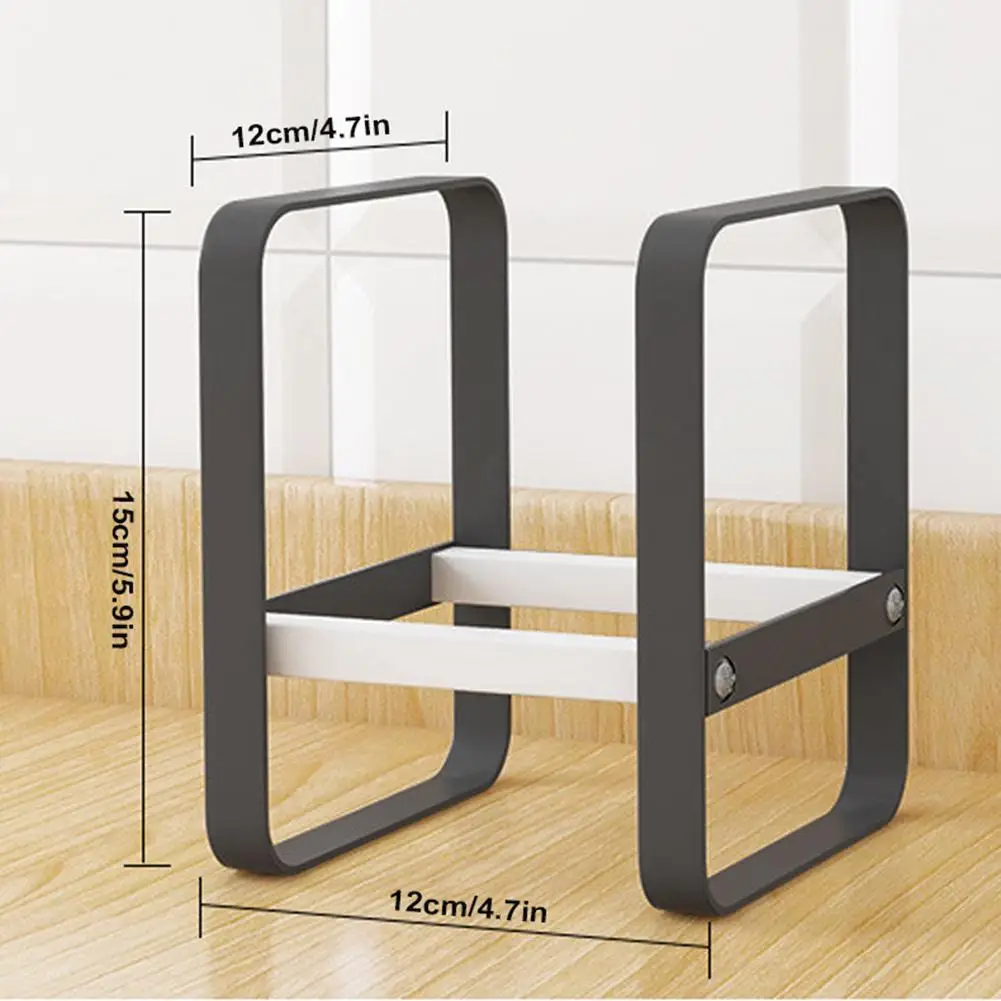 

Simple Square Design Plate Dish Organizer Rack Carbon Steel Plate Holder Organizer Dish Storage Drying Rack For Kitchen