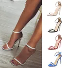 Туфли-лодочки женские на высоком каблуке, удобная обувь, сандалии с пряжкой, пикантная обувь для вечеринки, большие размеры, лето