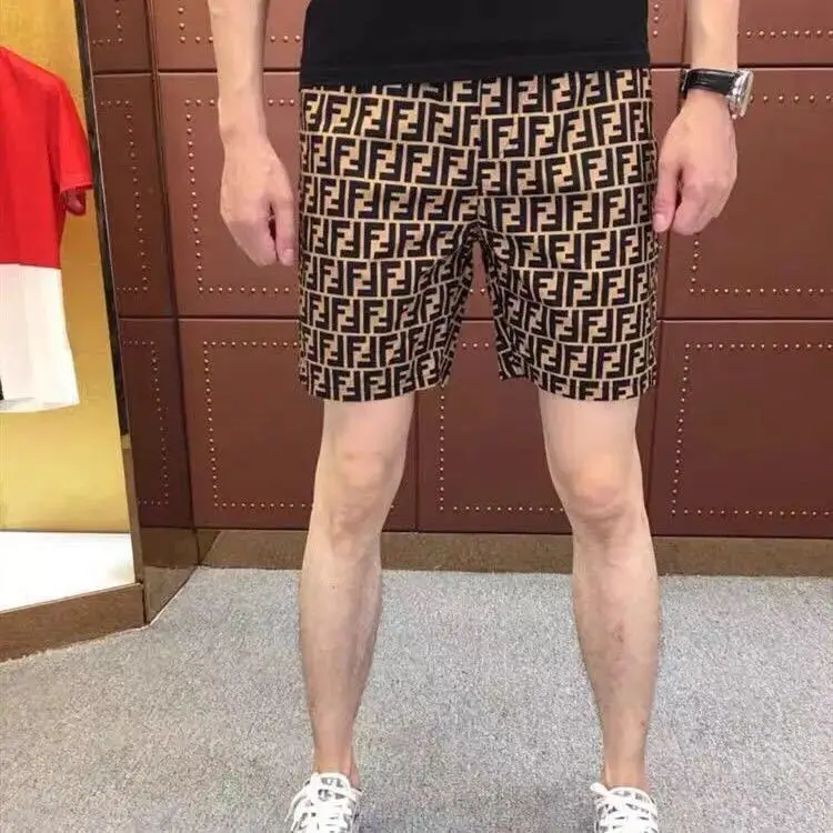 

Summer new men's casual shorts lovers beach quick dry pants big Capris
