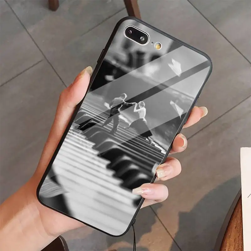 

Popular Piano Instruments Phone Case Tempered glass For iphone 5C 6 6S 7 8 plus X XS XR 11 PRO MAX
