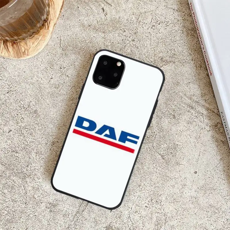 

DAF Truck Logo Silicone Black Phone Cases For Iphone 6 6s 7 8 Plus XR X XS XSmax 11 12 Pro Mini Max