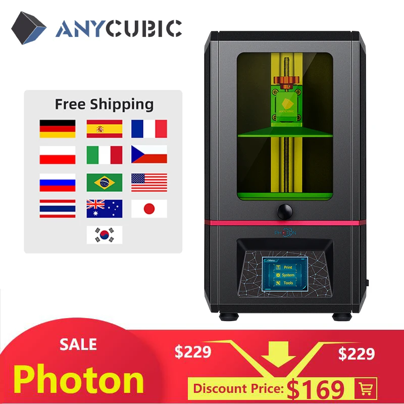ANYCUBIC Фотон смолаы 3d принтер UV-LED сенсорный Экран Ultimate ломтик Скорость внутренний