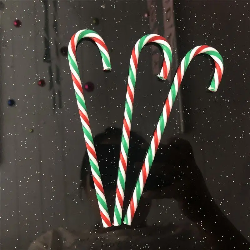 

6Pcs/Lot New Year Christmas Tree Candy Crutch Christmas Tree Ornament Pendant New Year Xmas Party Christmas Decoration For Home