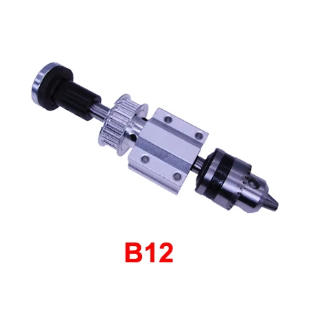 B12-2 DIY фреза для деревообработки нет Мощность Шпиндельный узел маленький токарный станок аксессуары Обрезной ремень JTO/B10/B12/B16 сверлильный патрон Набор - Цвет: B12-2