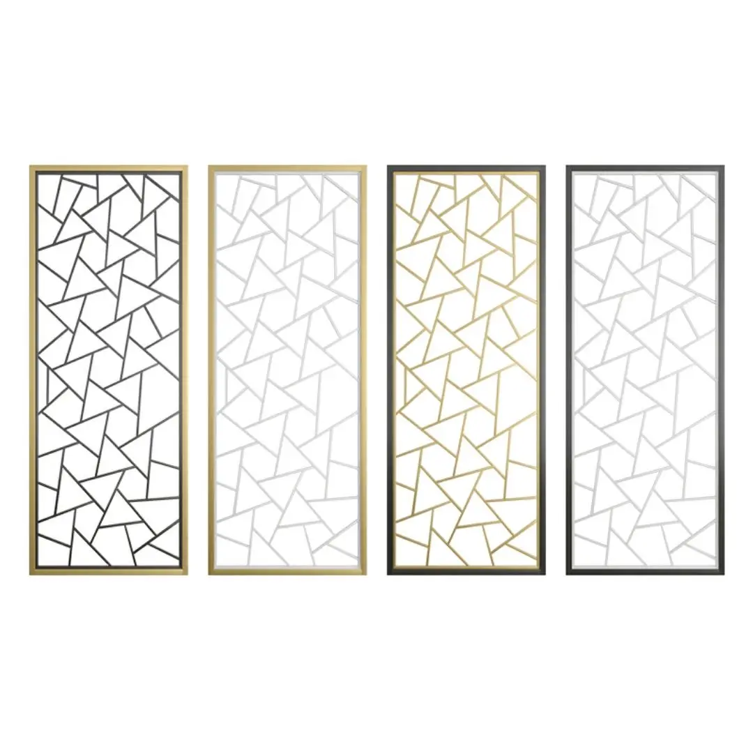 

ChinaFurniture Stainless Steel Screen Art Light Luxury Metal Products Hotel Club Living Room Partition Wall