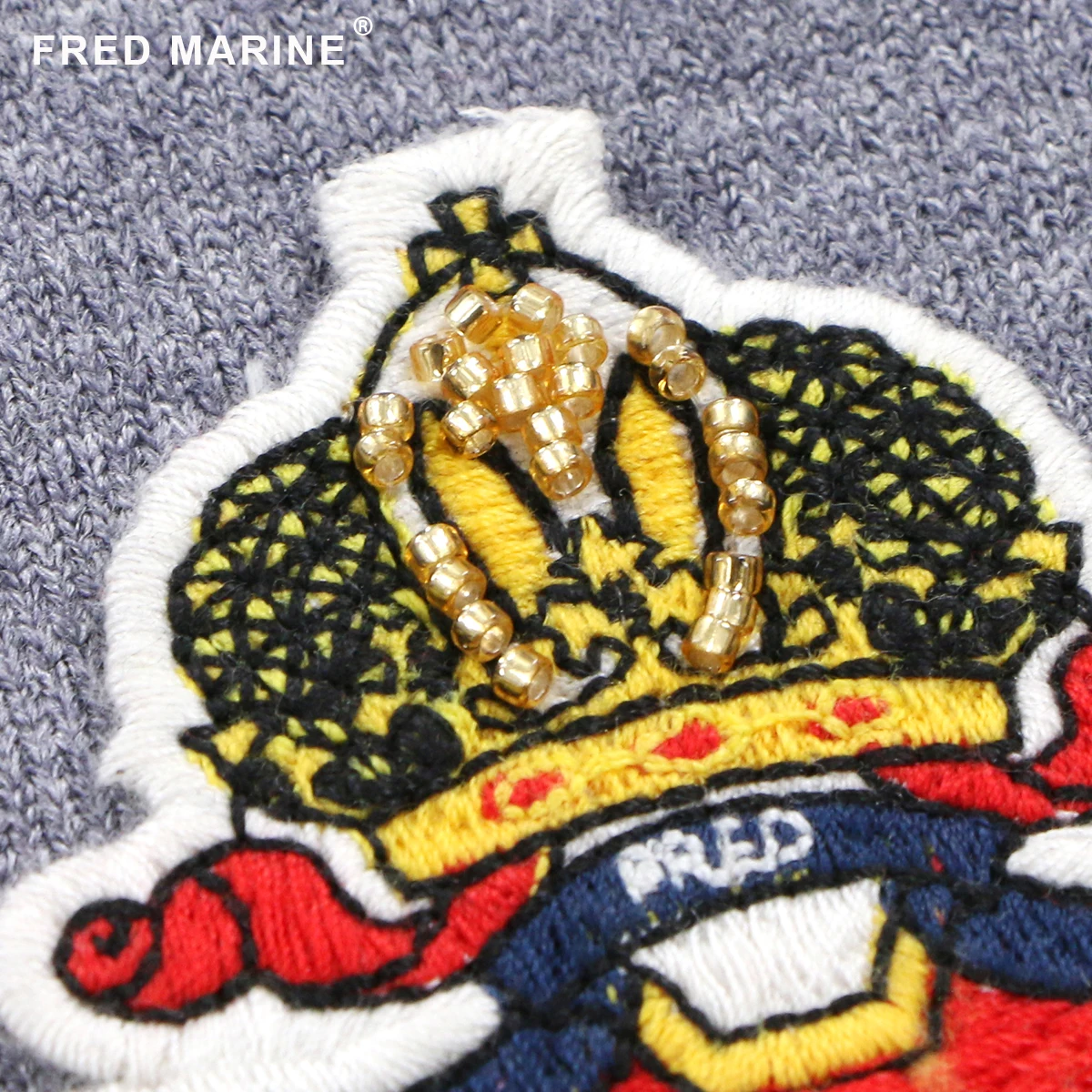 

Men's Pullover solide high quality cotton material sweater Winter Classical Embroidery badge pattern park eden Man Knited cloth
