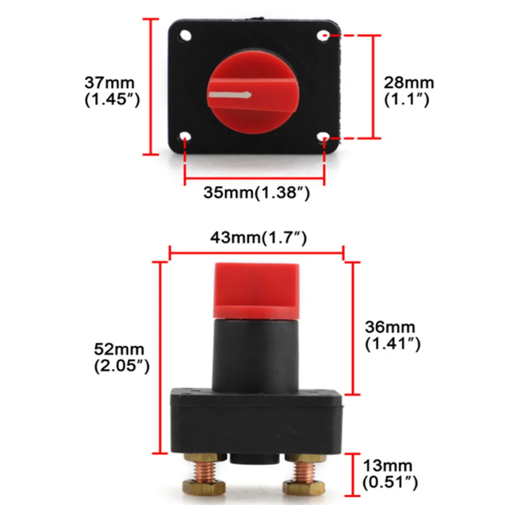 

1PCS 100A RV Boat Car Truck Auto Yacht Battery Isolator Switch Disconnect Power Cut Off Kill Switches