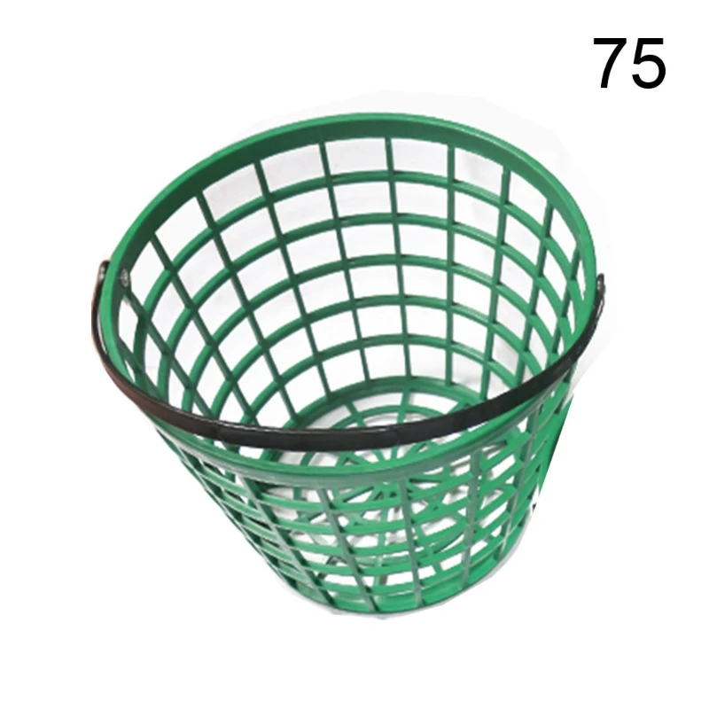 

Portable Golf Ball Basket Green Durable Nylon Golfball Container with Handle
