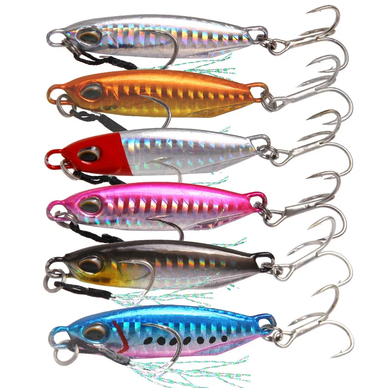 Короткая приманка для рыбалки Lua железная пластина свинцовая с блестками