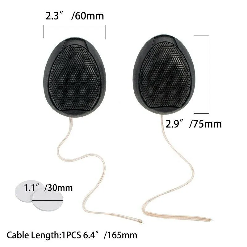 2 шт. автомобильный динамик Super Power Audio Stereo Speaker купольный твитер громкий 5K-20KHz 12V 1000W