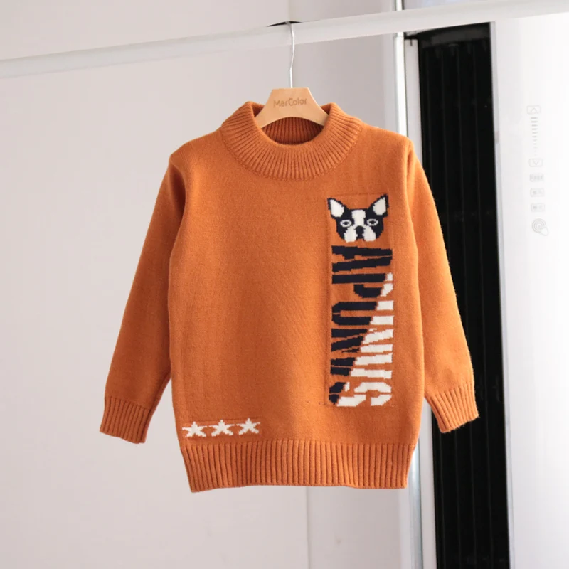 Зимние Свитера для девочек и мальчиков IENENS теплый свитер маленьких детская