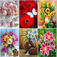 diy floral 5d diamond painting full square drill flower diamond embroidery cross stitch kits mosaic wall art home decor gift