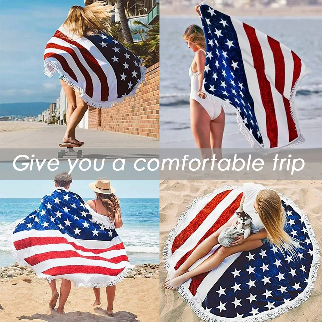 Пляжное полотенце s для взрослых Большой полиэстер пляжное американский флаг