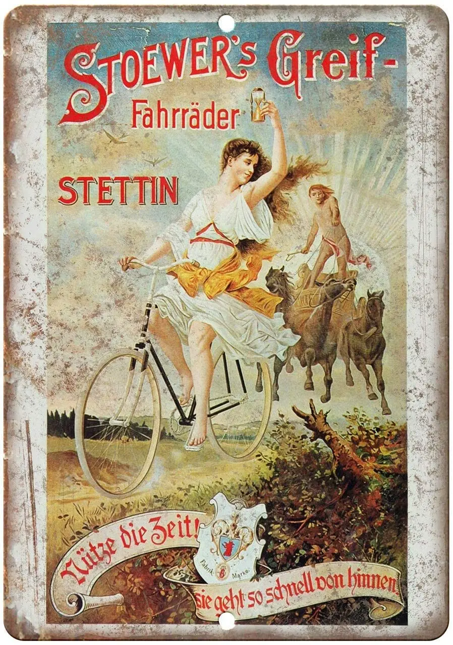 

Bicycle Vintage Wall Decor Metal Tin Sign 12x8 Inch
