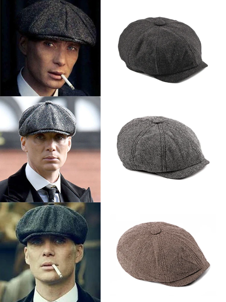 

New Plaid Beret Hat Classic Retro Newsboy Hats Men And Women Universal Cap Outdoor Leisure Caps