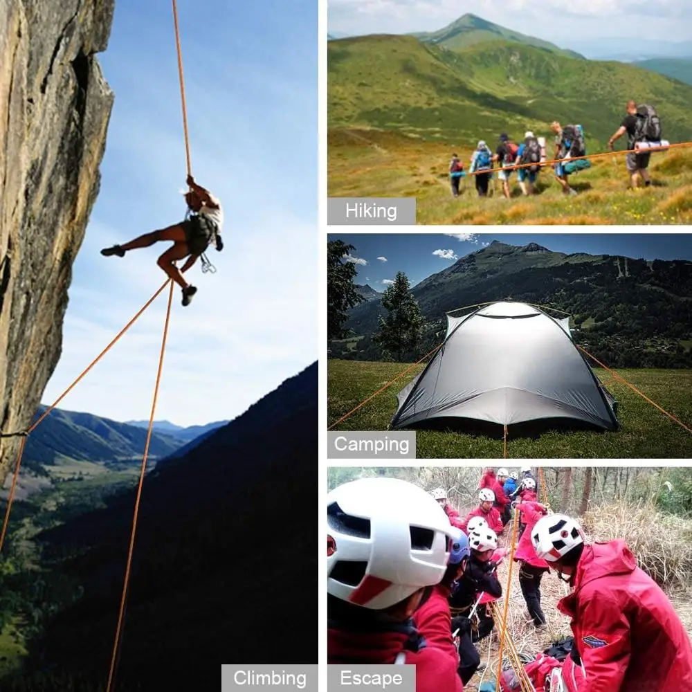 Верёвка для скалолазания на открытом воздухе 10M высокопрочная безопасная