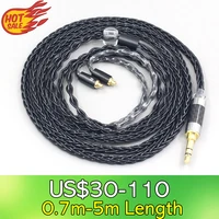 ln007690 3 5mm 2 5mm 4 4mm xlr 8 core silver plated black earphone cable for akg n5005 n30 n40 mmcx sennheiser ie300 ie900
