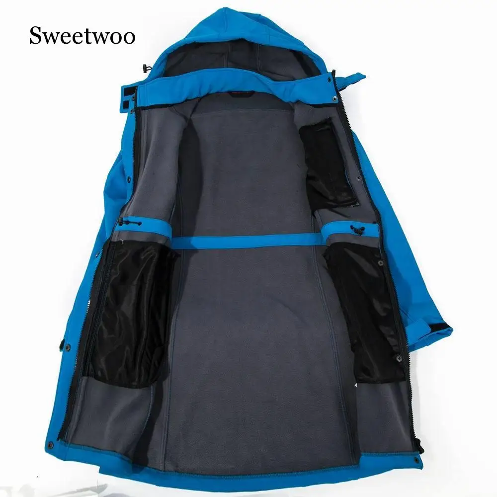 Зимнее длинное пальто женская водонепроницаемая куртка ветровка для кемпинга