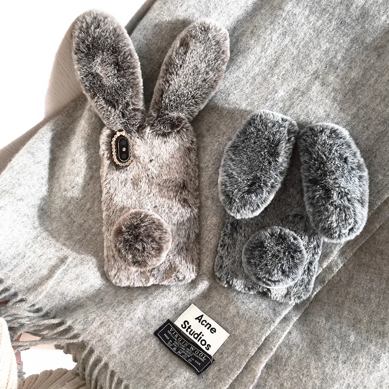 Чехол из кроличьего меха для Oppo A5 A3S F5 F7 F9 R7 R9 R9S R11 R11S Plus R15 R17 Pro A1 A83 A3 A39 A57 A59 x R7S