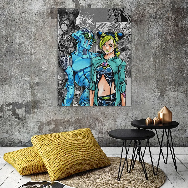 Настенная картина Джоджо Невероятные приключения Jolyne Cujoh холст картины для