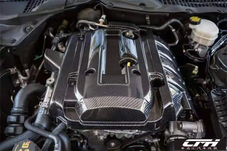Автомобиль углеродного волокна стиль крышка двигателя капот подходит для Ford Mustang 2,3 T