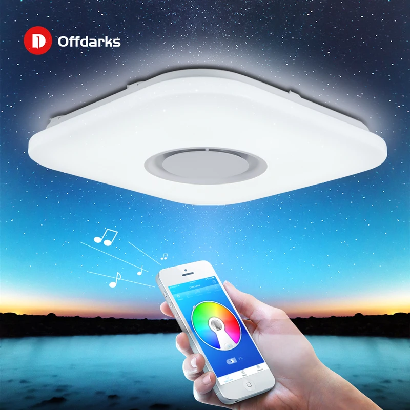 

Modern intelligent LED ceiling light, APP control Bluetooth speaker RGB dimmable 36W/52W living room bedroom lighting 110V/220V