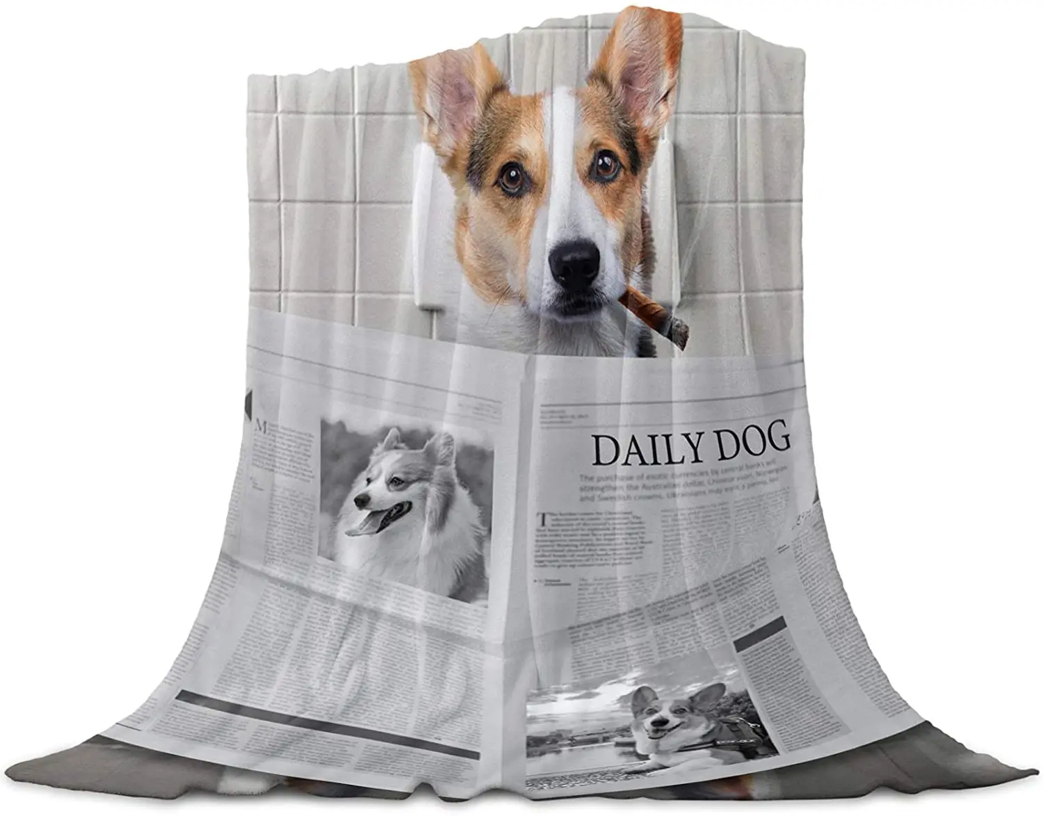 

Фланелевое покрывало, мягкое одеяло для собаки, сидящего на унитазе, читающей газету, одеяло для дивана, теплый плед