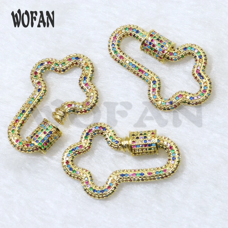 

5 шт., подвеска с перекрестной застежкой, украшенная цельным радужным цирконием, подвески с болтами, ювелирные изделия, аксессуары для женщи...