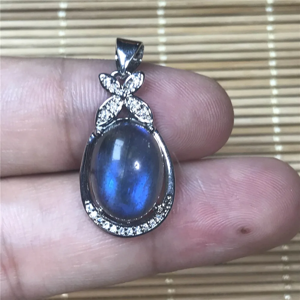 Подлинный натуральный лабрадорит Подвеска светильник для женщин подарок