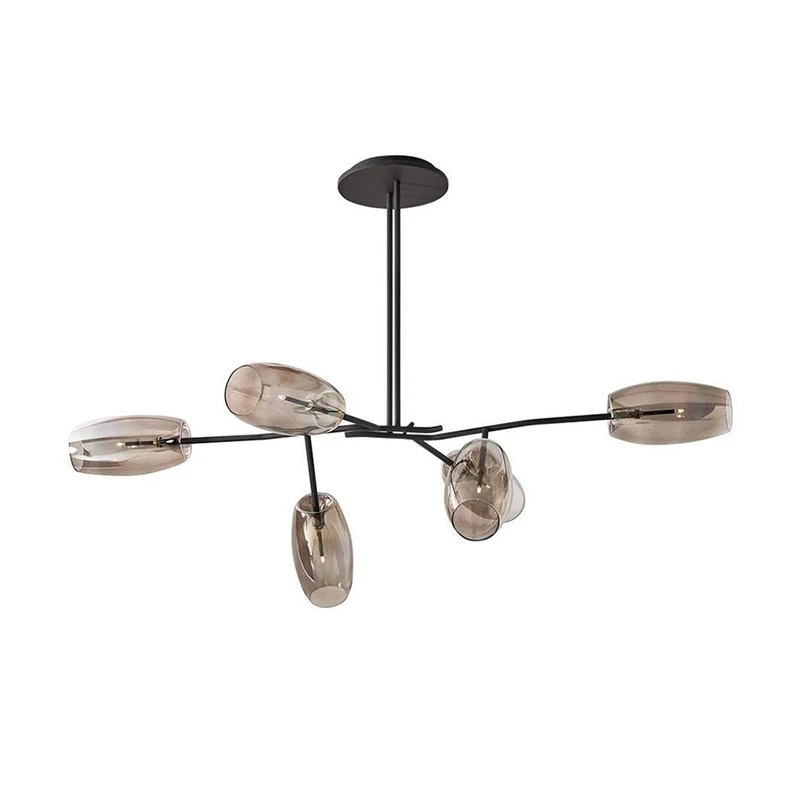 

French Luxury Glass Decor Chandelier Lighting Creative Home Decoration Iron Modern Led Chandeliers Bar Cafe Hanging Lamp Lustre