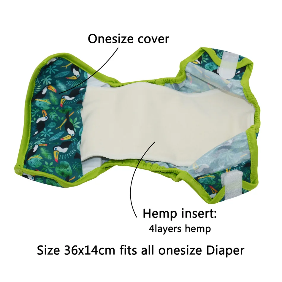 WizInfant 5/10 шт 4 слойные вставки для подгузников из конопляного хлопка подушечки