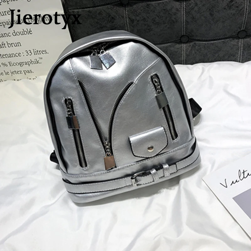 JIEROTYX Модные женские рюкзаки с металлическим замком на молнии мягкая моющаяся