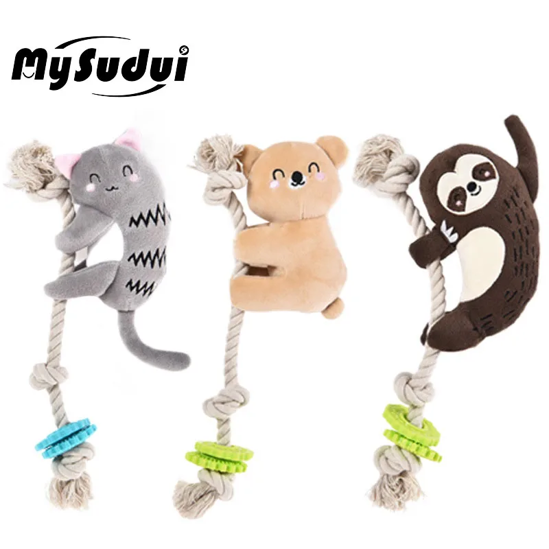 Игрушка для собак плюшевая пищалка Интерактивная игрушка устойчивая к укусам